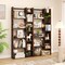 Costway 1/2 PCS 6-tier Bookshelf Tall Display Shelf with 11 Open Shelves 2 Anti-tipping Kits Black/Natural/White